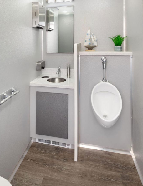 Luxurious Restrooms elegant restroom trailer rental in Tennessee, offering clean and reliable sanitation for events.